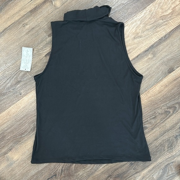 French Laundry NWT black tank top turtleneck style size Large - Picture 6 of 10